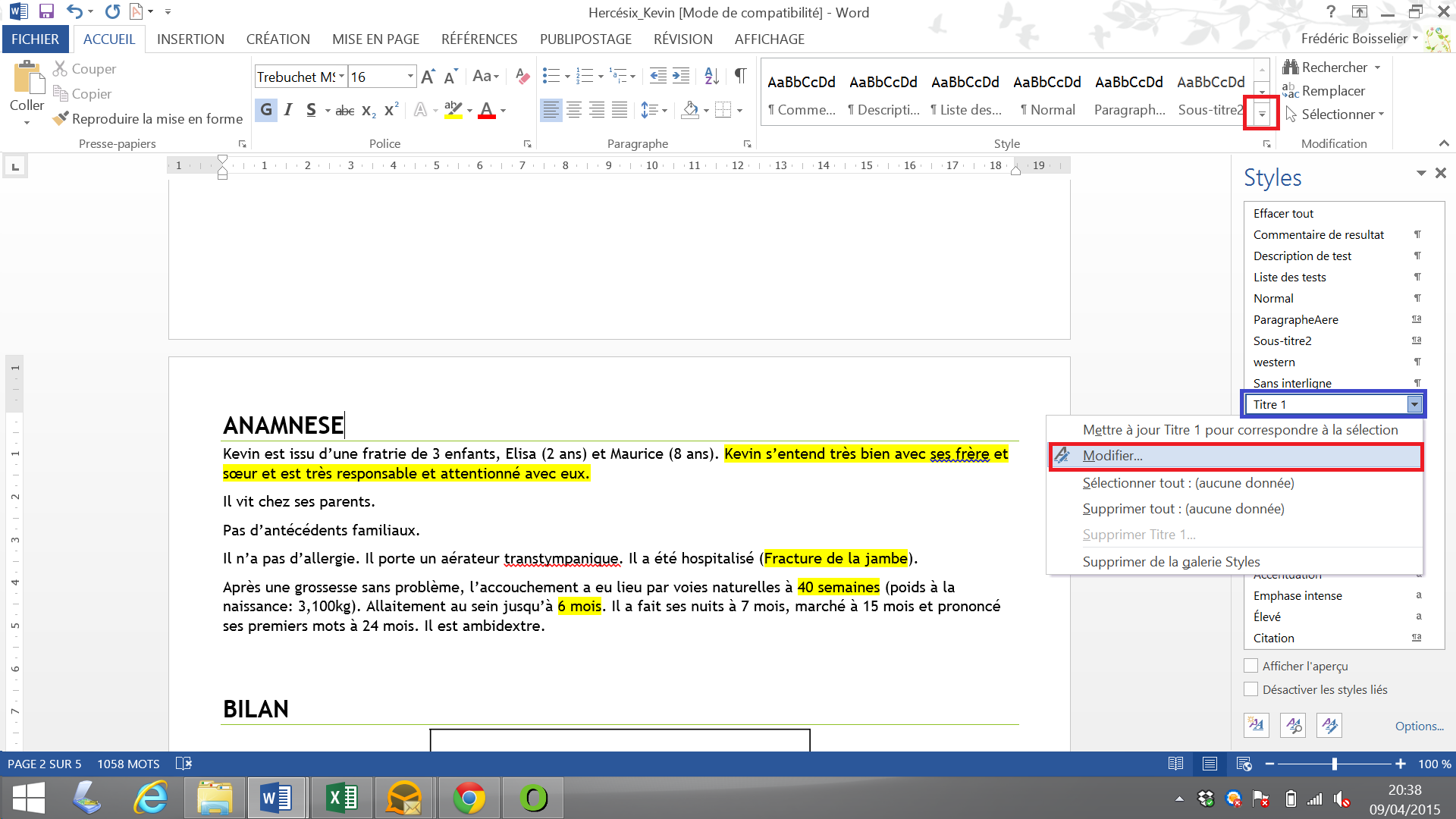 comment mettre une seule page word en couleur